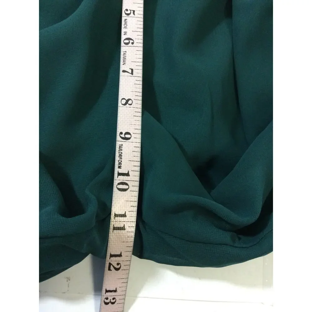 AW BRIDAL 6 S Dark Emerald Green Lorraine gala party wide leg jumpsuit NEW 0B10